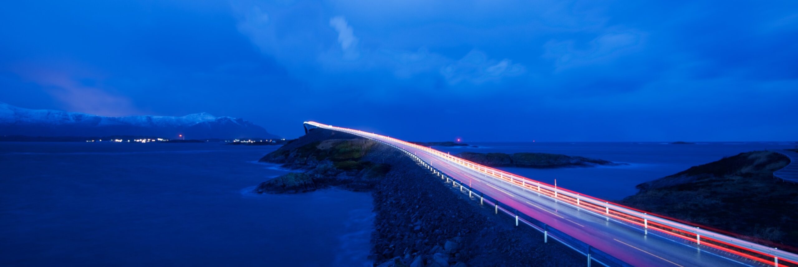 The Atlantic Road bridges crossing the sea in Norway